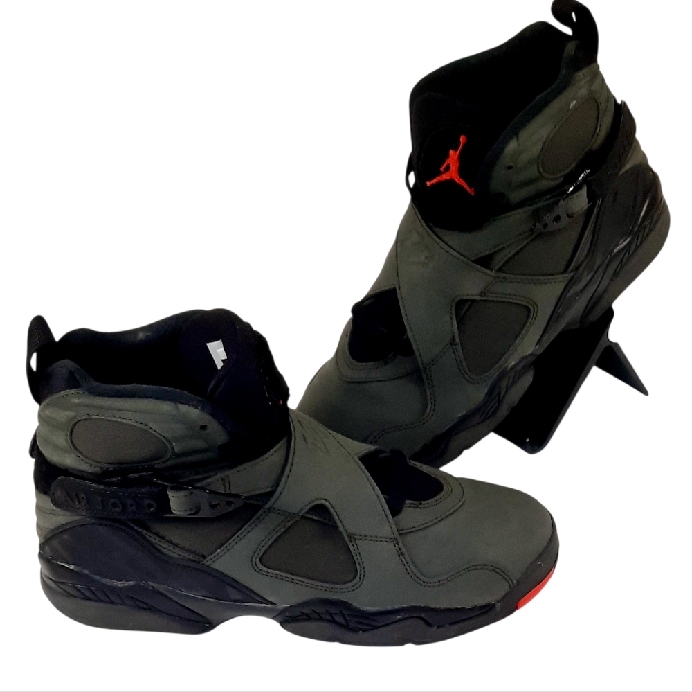 Air Jordan 8 Retro BG305368-305 Sequoia/MlaxOrange-Black 2016 Size 6Y/